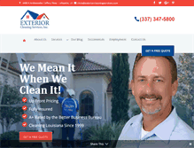 Tablet Screenshot of exteriorcleaningservices.com